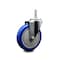 Service Caster 5 Inch Blue Polyurethane Wheel Swivel 58 Inch Threaded Stem Caster Service Caster SCC-TS20S514-PPUB-BLUE-58212 - alternate 1